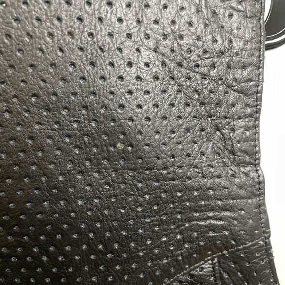 Hot Leathers Leather Vest Mens 48 Black Motorcycle Biker Devil Woman Patch USA - Picture 8 of 11